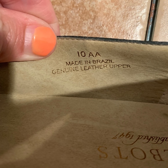 Talbots Wing Tip Leather Ballet Flats 10AA - Picture 8 of 12